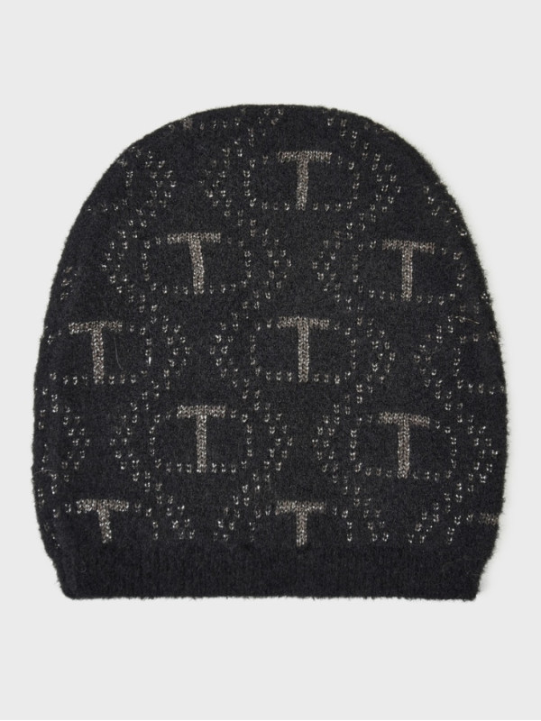 В'язана шапка/Чорний Лого 232TO5471