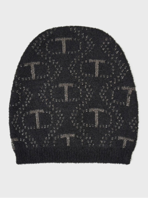 В'язана шапка/Чорний Лого 232TO5471