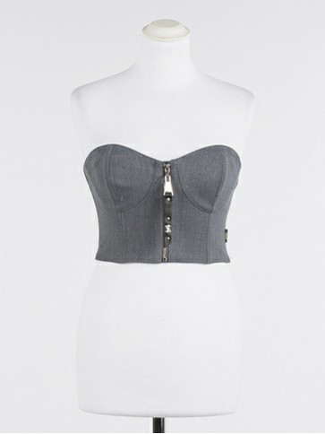 Бюстье / Середньо сірий меланж