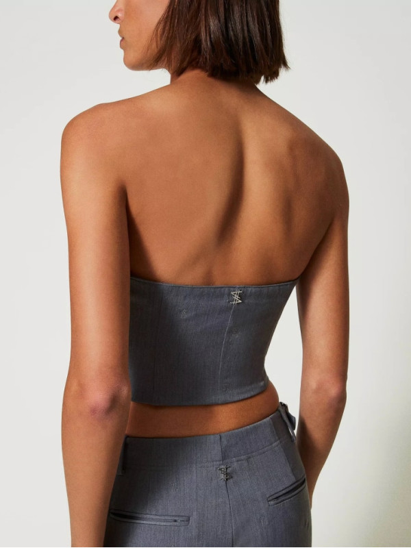 Бюстье / Середньо сірий меланж 242AM2044