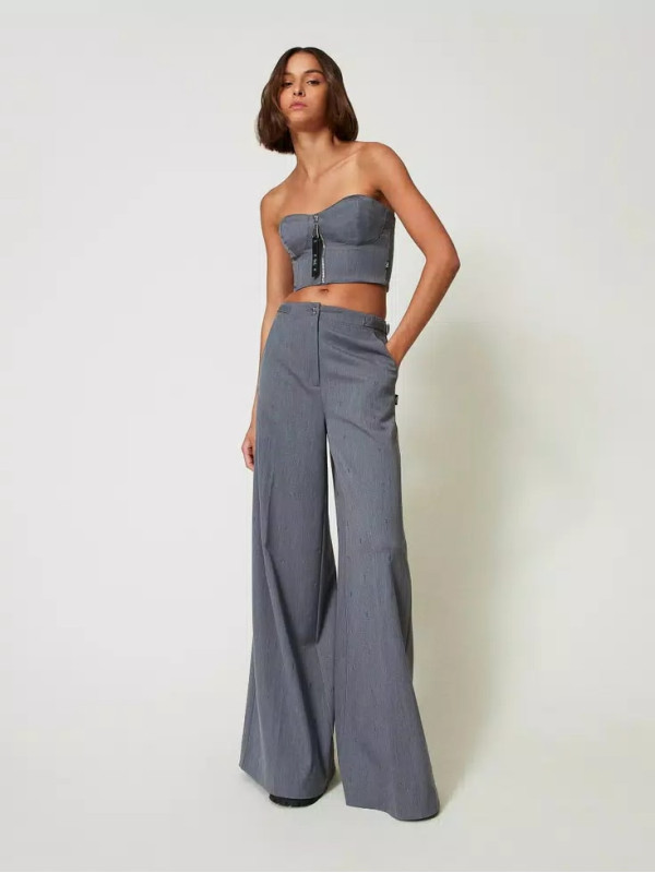 Бюстье / Середньо сірий меланж 242AM2044