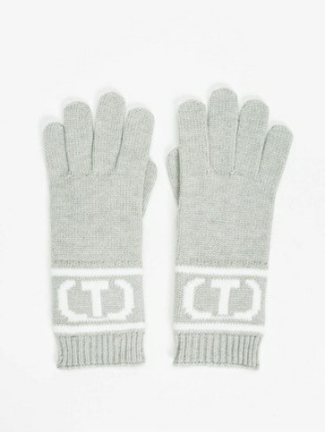 Рукавички / Сірий / білий