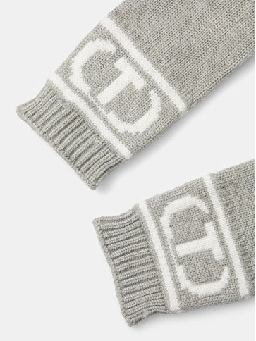 Рукавички / Сірий / білий