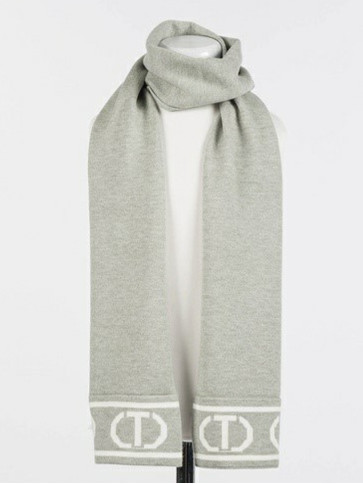 Шарф / Сірий / білий