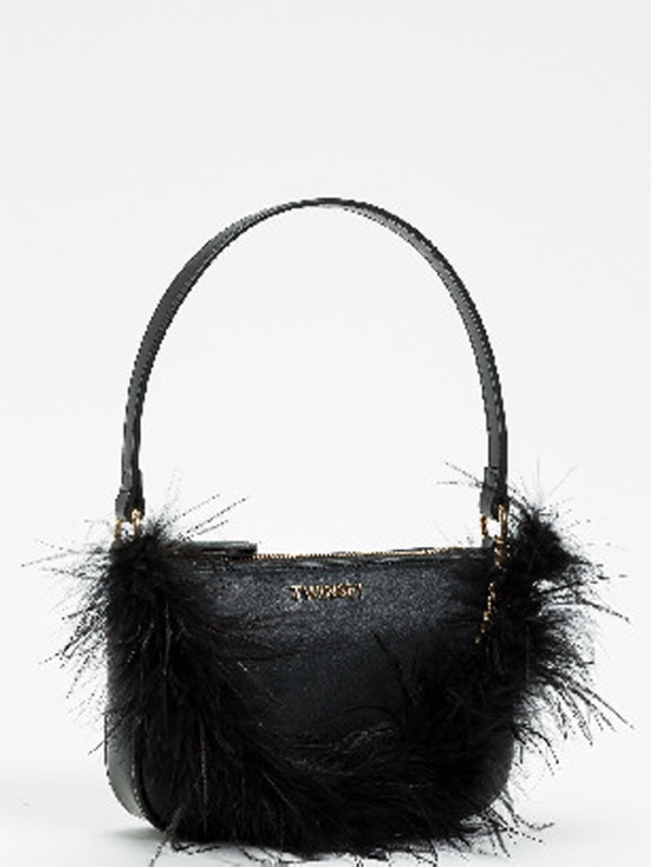 Маленька сумка з пір'ям / Чорний 242TB7420
