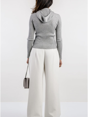 Светр з капюшоном / Сірий Меланж