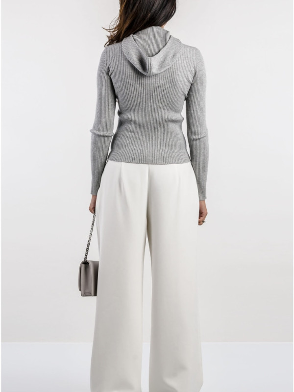 Светр з капюшоном / Сірий Меланж 242TF3040