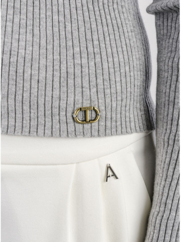 Светр з капюшоном / Сірий Меланж