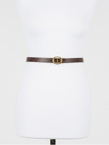 Ремінь двусторонній / Шоколад / темний пітон