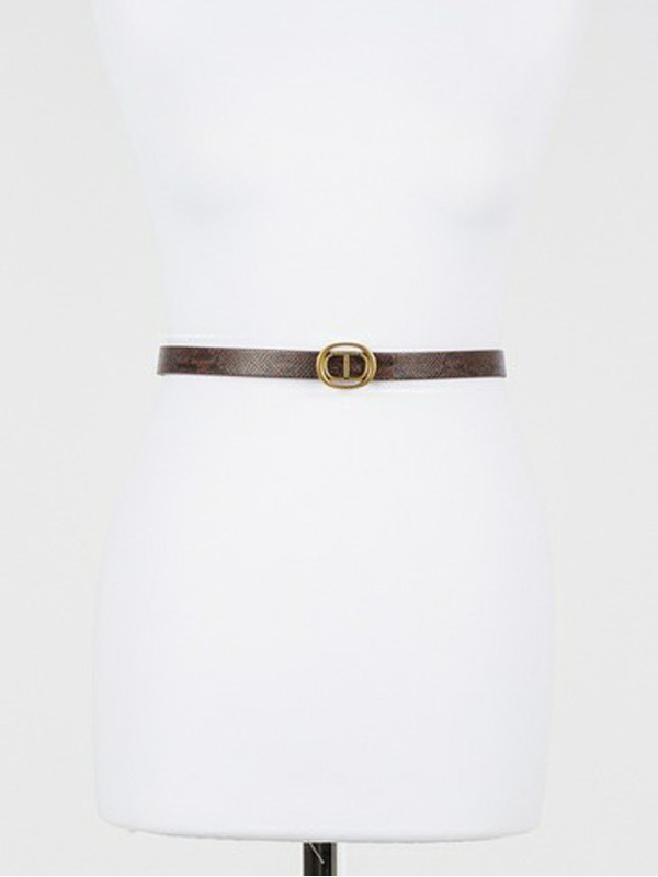 Ремінь двусторонній / Шоколад / темний пітон 242TO5600