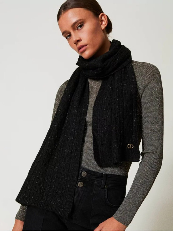 В'язаний шарф / Чорний 242TO5731