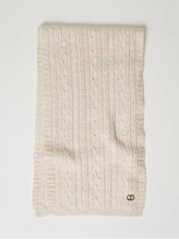 В'язаний шарф / Білий крем