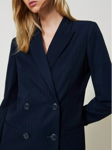 Блейзер / Індиго / Смужка люрекс