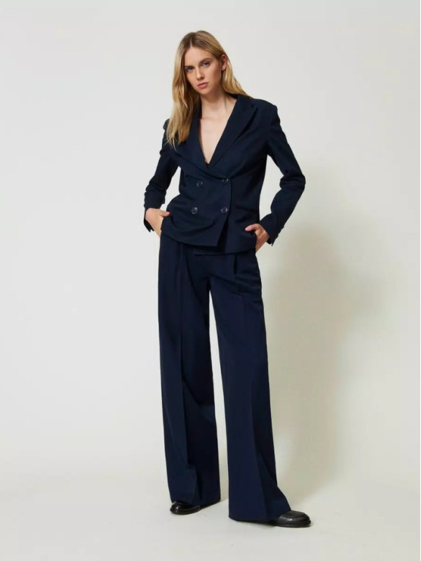 Блейзер / Індиго / Смужка люрекс 242TP2150