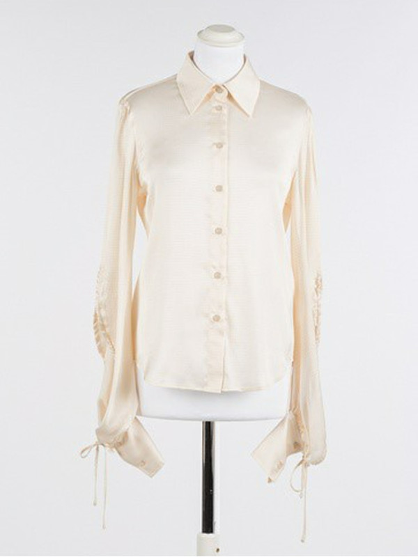 Сорочка з атласу / Старий білий 242TP2477