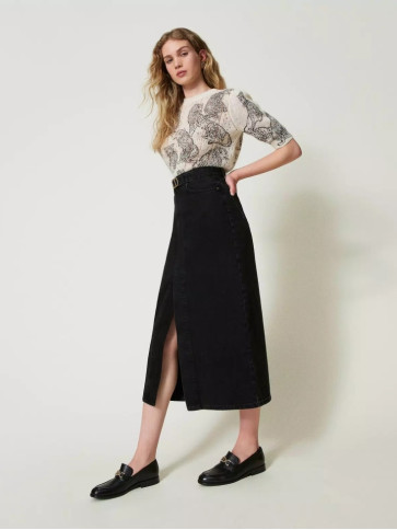 Джинсова спідниця / Денім чорний
