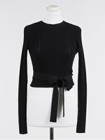 Светр з бантом / Чорний