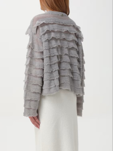 Пуловер з воланами / Сірий Меланж