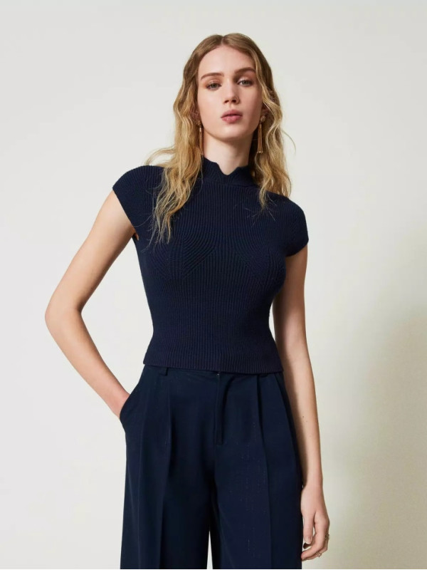 В'язаний топ / Індиго 242TP3110