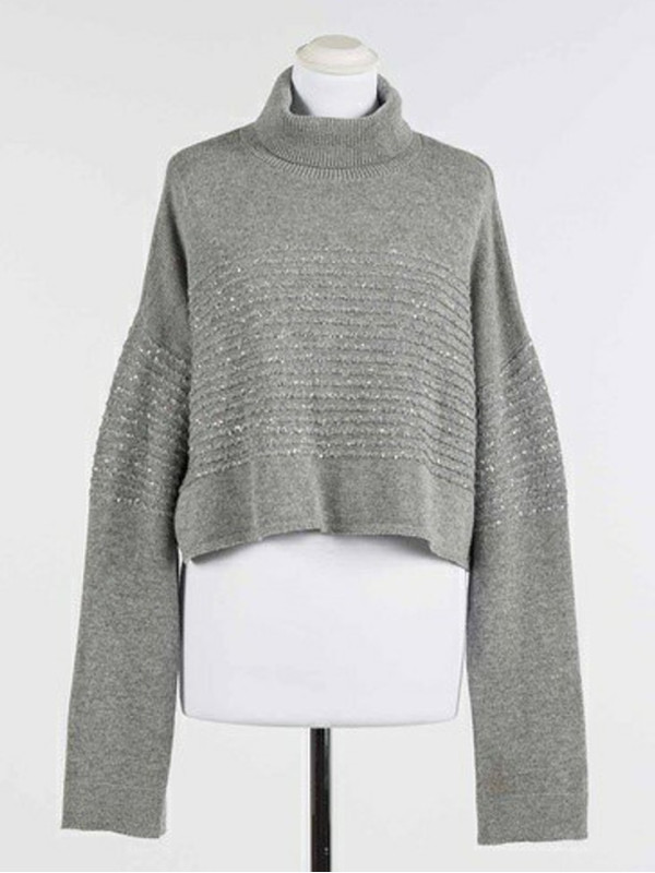 Вовняний светр / Сірий Меланж 242TP3271