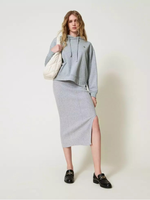 Спідниця міді / Сірий / сріблястий 242TP3712