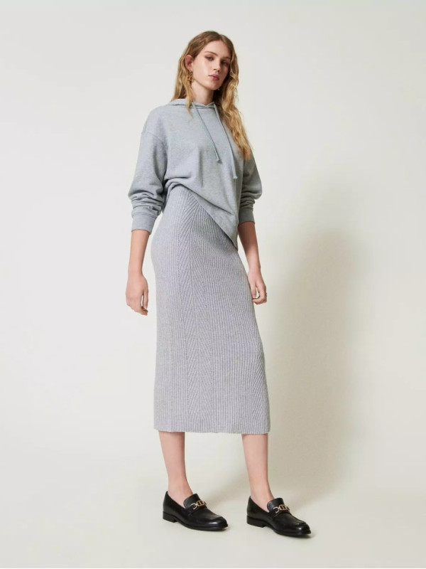 Спідниця міді / Сірий / сріблястий 242TP3712