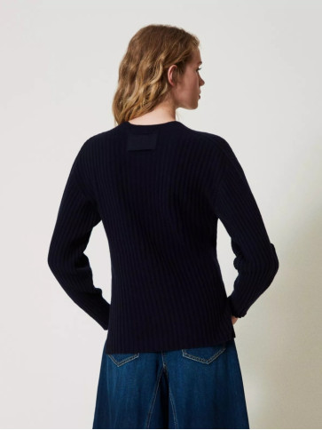 Светр з вовни / Індіго