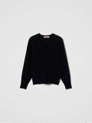 Светр з вовни / Індіго