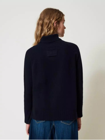 Водолазка з вовни / Індіго