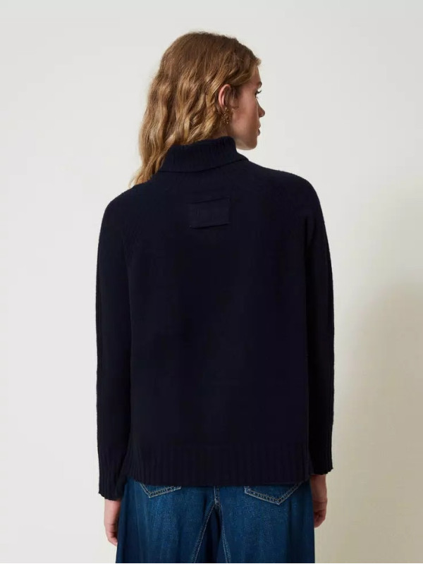 Водолазка з вовни / Індіго 242TP3717