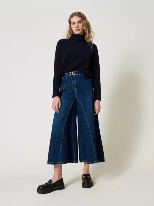 Водолазка з вовни / Індіго 242TP3717