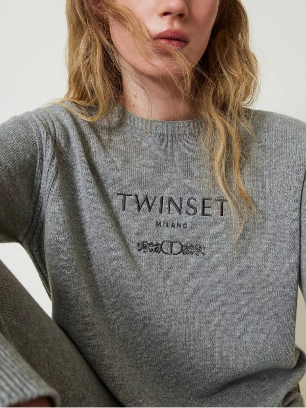 Джемпер / Сірий теплий меланж 242TP3800