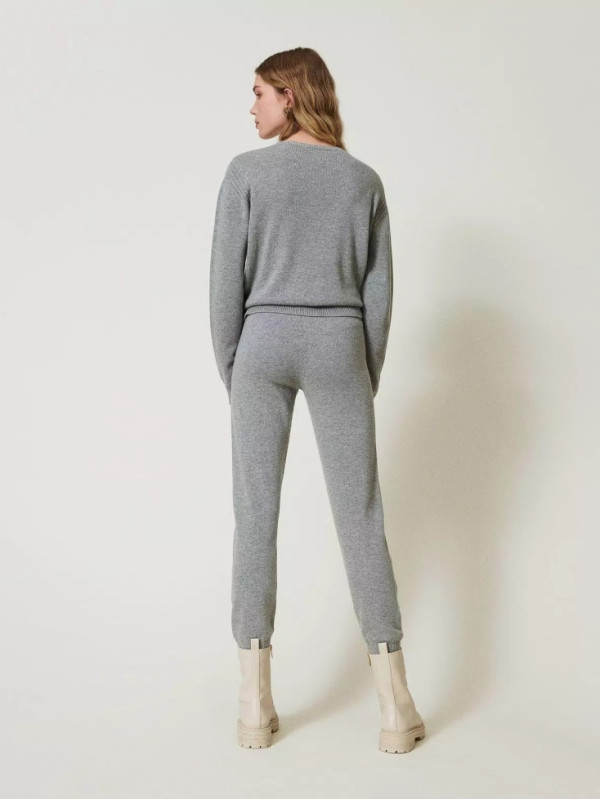 Штани / Сірий теплий меланж 242TP3801