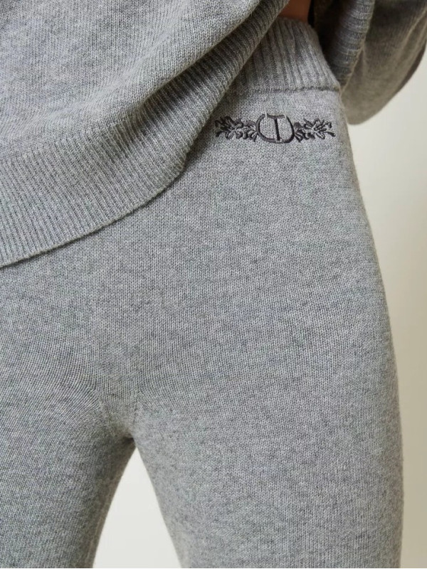 Штани / Сірий теплий меланж 242TP3801