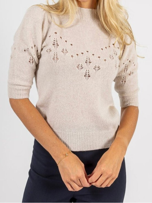 Джемпер / Сніг / люрекс золото 242TT3011