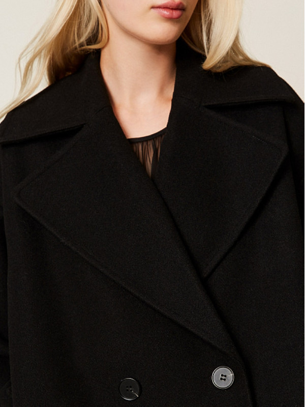 Двобортне пальто / Чорний 252AP2072
