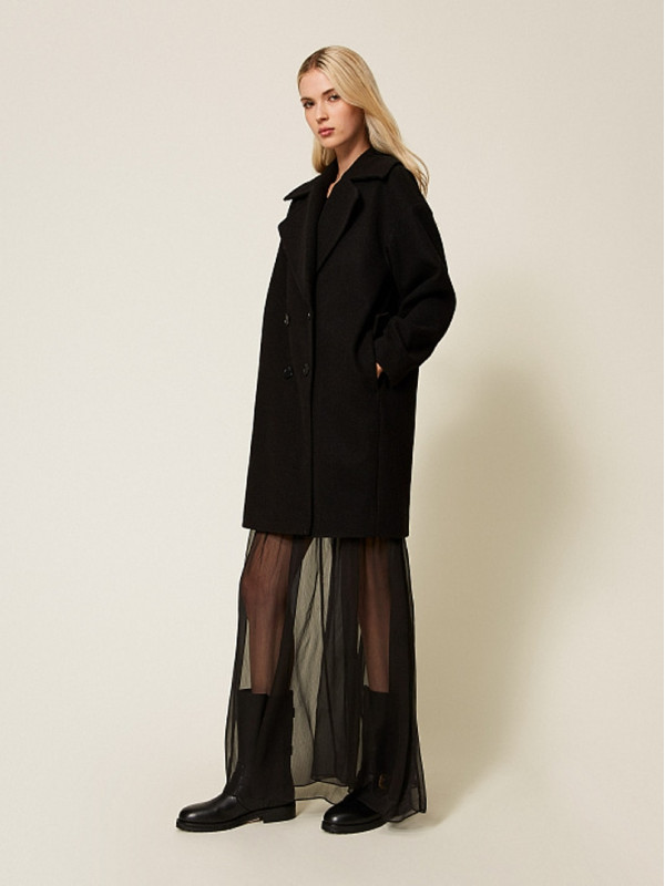 Двобортне пальто / Чорний 252AP2072