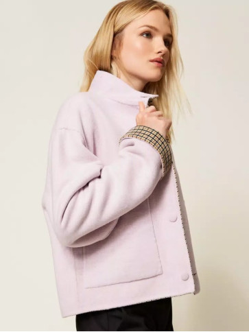 Двосторання куртка / Клітинка / фіалка