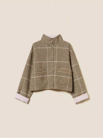 Двосторання куртка / Клітинка / фіалка