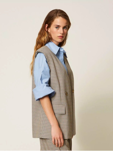 Жилет двобортний / Натуральний / лапка