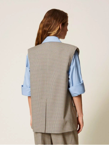 Жилет двобортний / Натуральний / лапка