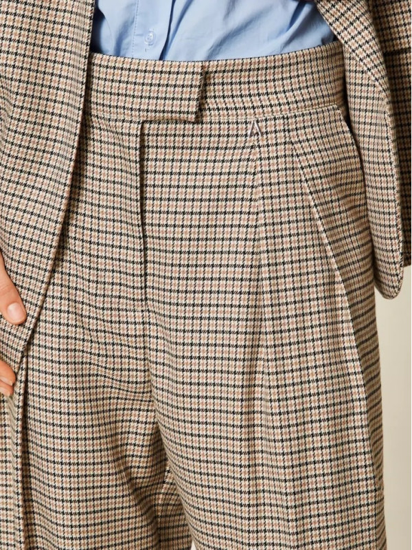 Штани палаццо / Натуральний / лапка 252AP2244