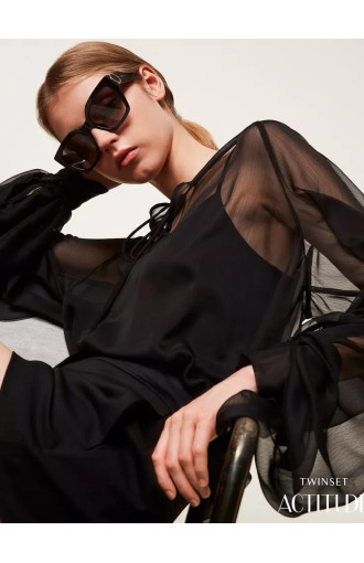 Блузка вуаль / Чорний