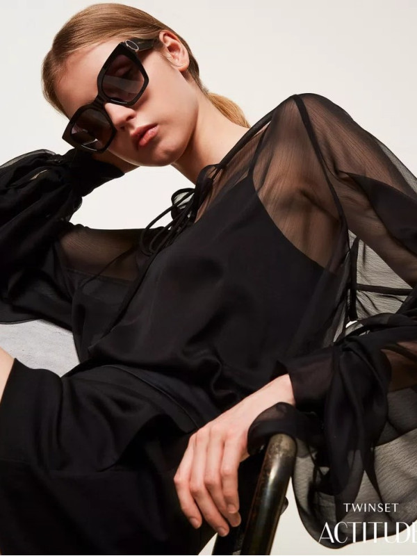 Блузка вуаль / Чорний 252AP2582