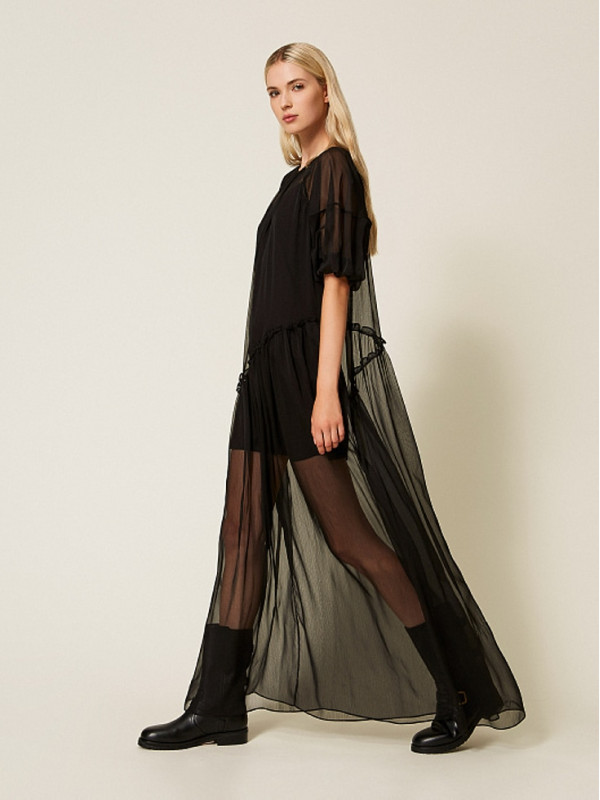 Сукня - вуаль / Чорний 252AP2583
