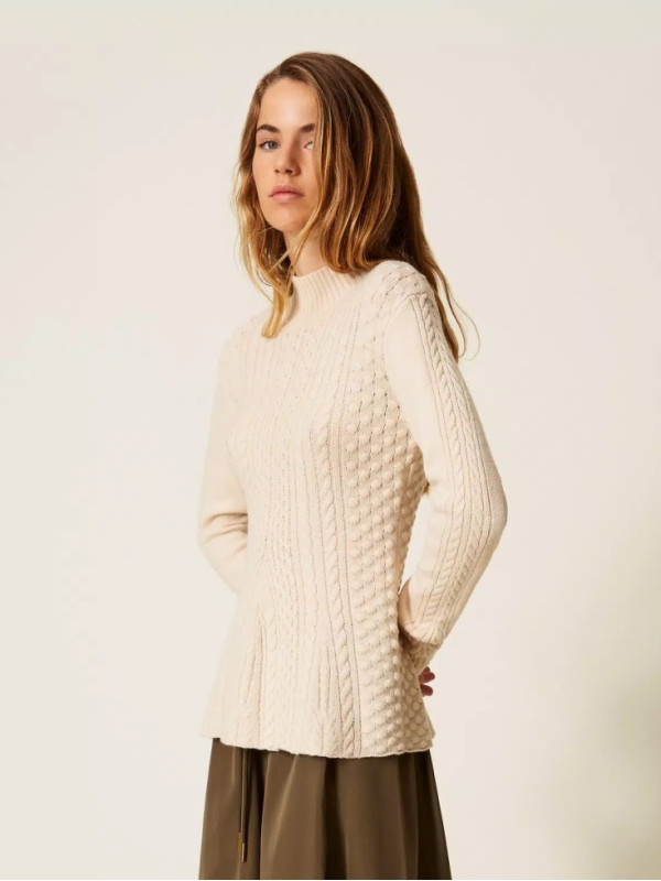 Светр з косою / Кришталевий пісок 252AP3110