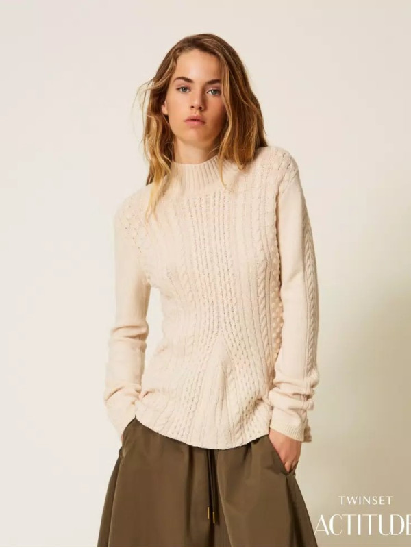 Светр з косою / Кришталевий пісок 252AP3110
