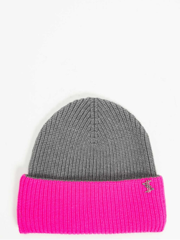 Шапка / Сірий меланж / рожевий 252AQ5027