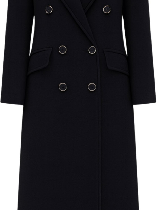 Двобортне пальто/Чорний 252LI2BBB
