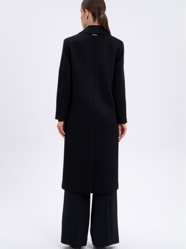 Двобортне пальто/Чорний 252LI2BBB